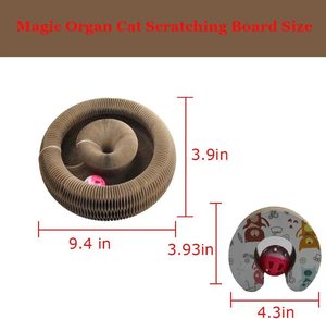 Terlaris papan garuk kucing lipat Organ ajaib mainan kucing dengan bola papan kertas bergelombang untuk kucing cakar Gerinda - Product Image 5