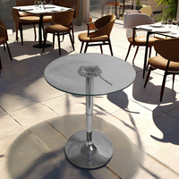 Table de salle à manger ronde de luxe de 4 chaises ensemble de verre Table de salle à manger en verre