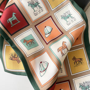 Impression numérique de printemps motif floral personnalisable cadeau <span class=keywords><strong>sac</strong></span> bande double couche soie sergé femmes longue écharpe ruban - Product Image 3