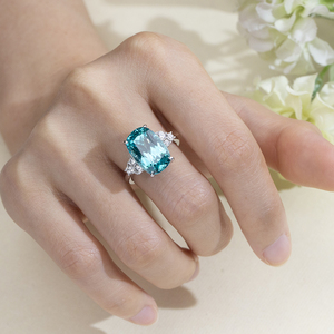 Messi Jewelry MSR-2149 10k Radiant Cut colours Lab Grown <b>Diamond</b> <b>Ring</b> Engagement <b>Ring</b> - Product Image 6