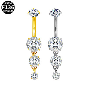 Getta 14G Anelli per <span class=keywords><strong>Ombelico</strong></span> in Titanio con CZ a Forma di <span class=keywords><strong>Farfalla</strong></span>, Cuore e Fiore, Gioielli alla Moda per Matrimoni e Fidanzamenti - Product Image 2