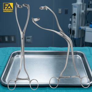 Pinces à reins Collin pour l'extraction des calculs, manuelles, en acier inoxydable, instrument de chirurgie générale, Classe I, certifiées CE - Product Image 3
