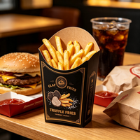 Scatole Pieghevoli per Patatine Fritte di Grado Alimentare, Personalizzabili con Logo, per Asporto e Esportazione