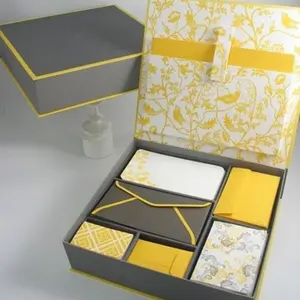 Поставка с фабрики, изготовленный на заказ логотип, роскошная жесткая картонная подарочная бумажная коробка для рукоделия