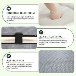 Cheap Drop Ship Luxury Meroow MS2 Modular <b>Sofa</b> Bed Wood-Free Quiet Compressed <b>Sofa</b> for UK Modern Living Room - Product Image 5