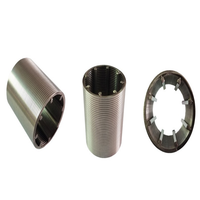 Saringan Kawat Baja Anti Karat Biaoyu 304/316L Model Wedge Wire Johnson dengan Inti Nilon, Slot 300 Mikron, Ukuran dan Panjang Dapat Disesuaikan