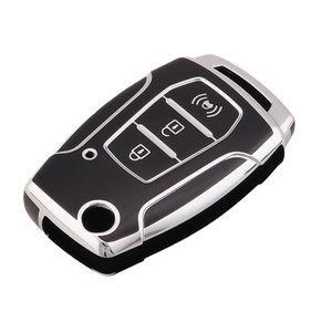 Pour <span class=keywords><strong>SsangYong</strong></span> <span class=keywords><strong>Kyron</strong></span> 2 Sanka Actyon Korando Tivoli TPU voiture Flip clé étui couverture protecteur coque Fob support sans clé accessoires - Product Image 1