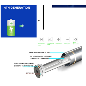 Motor Tubular de Batería Tuya Zigbee 25mm - Solar-Ready, Sin Cableado, IP44 para Persianas Inteligentes - Product Image 2