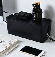 Boîte de rangement pour prises électriques en plastique imperméable pour la maison, avec couvercle, pour la gestion des câbles et la protection des cordons d'alimentation