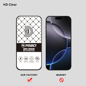 Dirigente per ordini diretti diamante dorato 9H ESD protezione dello schermo Privacy <span class=keywords><strong>pellicola</strong></span> in vetro temperato per <span class=keywords><strong>iPhone</strong></span> <span class=keywords><strong>12</strong></span> 16 Pro Max telefoni cellulari - Product Image 4