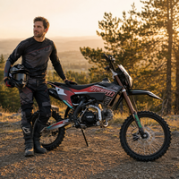 Moto Pit 125cc TURRUT Double Démarrage Boîte à Filtre à Air Imperméable Moto Tout-Terrain Débutant Usine 125cc