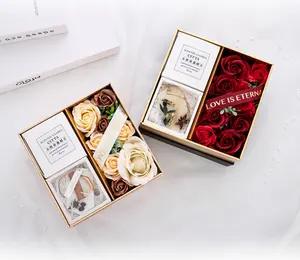 Nieuwe Product Ideeën 2022 Hot Selling Geurende Wax Kunstmatige Zeep Rose Gift Box Valentijnsdag
