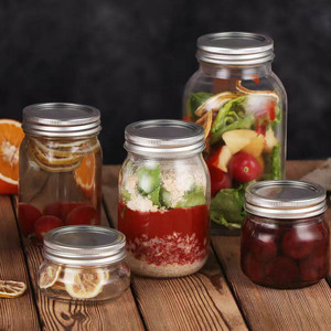 Thủy tinh <span class=keywords><strong>Mason</strong></span> Jar trà Jar salad mứt chai 150ml 500ml thủy tinh <span class=keywords><strong>Mason</strong></span> lưu trữ Jar với nắp kim loại kín lưu trữ <span class=keywords><strong>125ml</strong></span> thực phẩm chấp nhận - Product Image 4