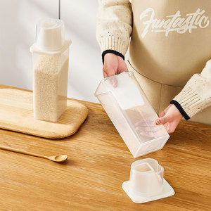 Herramienta organizadora de cocina hermética, caja de almacenamiento de alimentos de granos secos, Cubo de mijo sellado, contenedor dispensador de arroz - Product Image 5