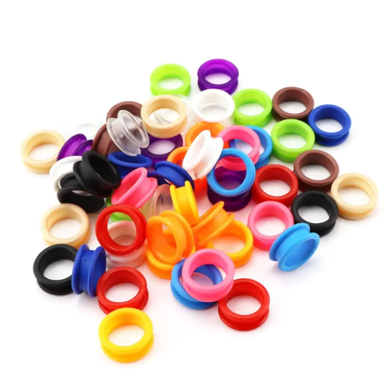 Tijeras de pelo para mascotas, anillos universales de silicona para dedos, 14 colores opcionales, serie mate Y1-Y14