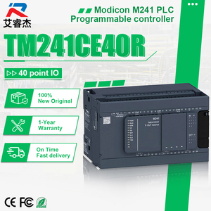 Module PLC TM241CE40R d'origine, neuf, 24DI 16DO, sortie relais transistor, Ethernet, contrôleur programmable Modicon M241 - Product Image 1