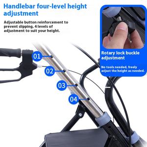 Chariot pliable et confortable léger Chariot assis et pratique pour personnes âgées pour <span class=keywords><strong>acheter</strong></span> des produits d'épicerie Walker & Rollator - Product Image 3