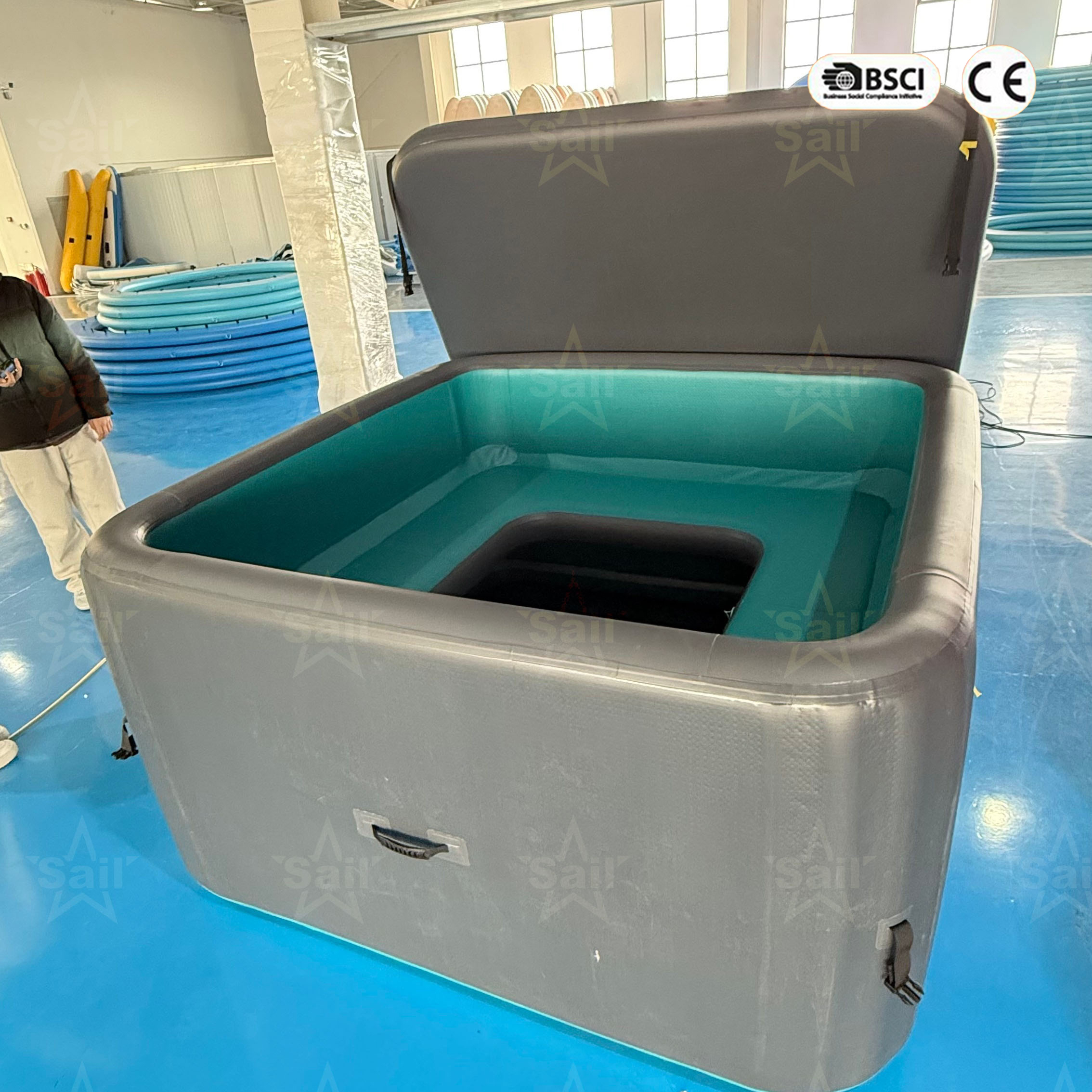 Inflatable Cushion Seat Swimming Pool with PVC Material for Children & Babies-Family Play Ocean Ball & Fishing Pool Use
