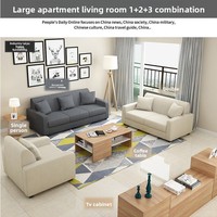 2024 nouveau tissu moderne Simple Double trois places canapé sectionnel 1.8m 2m de Long pour petit appartement salon rempli d'éponge