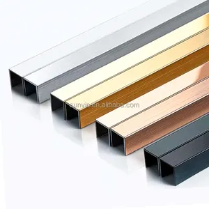 U Profile Edge Trim Strip Color Stainless Steel U Channel Tile Trim 304 Grade U Shape Stainless Steel Profile