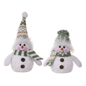 Gorro de punto verde navideño hecho a mano, adorno de muñeco de nieve de invierno, superventas transfronterizo para ambiente navideño - Product Image 5