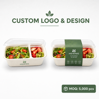 Boîte d'emballage pour fruits, conteneur alimentaire jetable, boîte à repas pour pique-nique, camping, bento, boîte à repas réduisant la teneur en matières grasses, compartimentée, pour l'extérieur