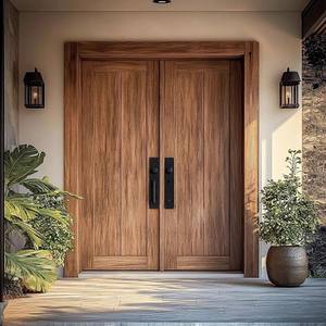 Porta d'Ingresso Principale Girevole in Composito di Noce Nero Standard Americano, Porta d'Ingresso Moderna Antifurto - Product Image 3