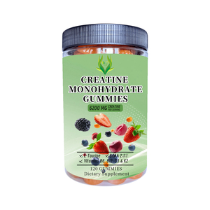 Hot Selling <b>Creatine</b> Monohydrate Gummies 6200MG L-Taurine BCAA 2:1:1 Vitamin B6 B12 D3 K2 Improves Strength Power Muscle Mass - Product Image 1