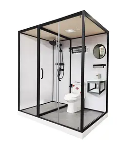 완벽한 통합 샤워 룸 럭셔리 휴대용 욕실 통합 욕실 포드 조립식 욕실 포드 올인원 샤워 로