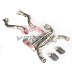 ท่อไอเสีย Vortex SS304 แบบเต็มระบบ Turbo-back สำหรับ McLaren 720S 720 Spider พร้อมท่อดาวน์ไปป์แบบป้องกันความร้อน ระบบท่อตรง X-Pipe สำหรับรถแข่ง - Product Image 3