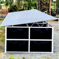 Écurie de chevaux modulaire pré-construite Seepoem, combinable à l'infini, à construire soi-même, en métal, 3x3m par boîte, garantie de 2 ans