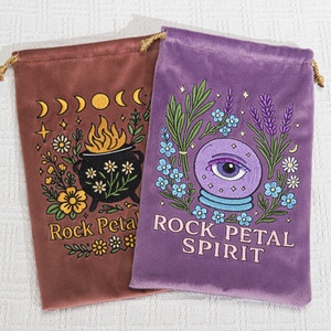 कस्टम लोगो कढ़ाई मखमली ड्रॉस्ट्रिंग बैग के लिए कस्टम लोगो कढ़ाई मखमली ड्रॉस्ट्रिंग बैग के लिए - Product Image 3