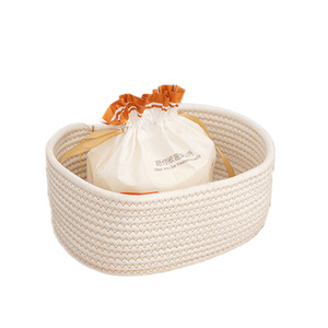 Set di Tre Cesti Portaoggetti Moderni Rettangolari Intrecciati, 100% Cotone Ecologico, Design Flessibile per Scrivania, Giocattoli, Comodino e Oggetti Vari - Product Image 5
