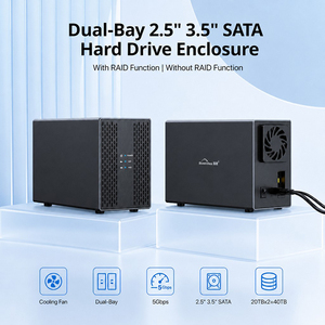 <span class=keywords><strong>Caja</strong></span> Externa <span class=keywords><strong>de</strong></span> Aluminio para SSD, Carcasa para <span class=keywords><strong>Disco</strong></span> <span class=keywords><strong>Duro</strong></span> <span class=keywords><strong>de</strong></span> 2.5 y 3.5 Pulgadas, PM JBOD RAID 1 RAID 0, con Velocidad <span class=keywords><strong>de</strong></span> 5Gbps - Product Image 1