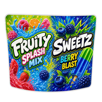 Sachets Mylar doubles 2-en-1 personnalisés de 3,5 g, format 8e, à fermeture éclair, anti-odeur, refermables, thermoscellables, pour emballage exotique Cali Packs