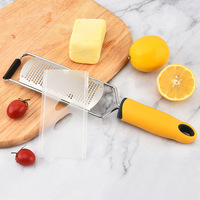Multifunctionele roestvrijstalen kaasrasp met borstel, handmatige citroenrasp, voor chocolade, gember, knoflook, fruit & groenten, makkelijk schoon te maken