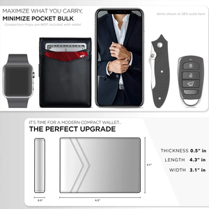 Tùy chỉnh người đàn ông của PU da tiền Clip ví da công suất lớn kiểm soát truy cập chủ thẻ RFID chặn Ví với clip - Product Image 4