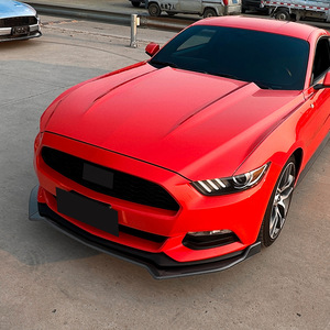 Amp-Z Front Bumper Lip Splitter Carbon Fiber Texture Matte Finish For Ford Mustang Mk6 2015-2017 Tuning Style - Product Image 2