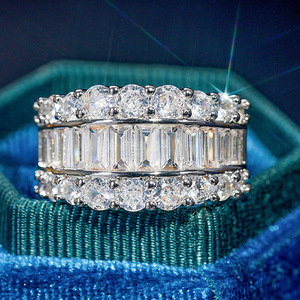 Double Layer Round Geometric Design Ring Elegant Style Finger Ring for Women - Product Image 5
