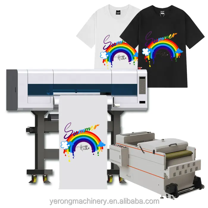 Voor Distributeur 60Cm Dual Heads I1600 A1 Dtf Printer Dtf Impresora 60Cm A2 T-Shirt Drukmachine 24 Inch Pet Film Printer