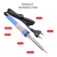 Kit de fer à souder électrique 60W avec voyant lumineux et chauffage externe pour l'électronique
