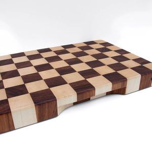 Tabla de Cortar de Madera Premium con Diseño de Tablero de Ajedrez para Preparación de Alimentos en la Cocina, Picar Vegetales, Rebanar Frutas y Preparar Comidas - Product Image 1