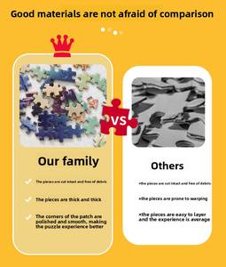 Échantillon gratuit Jouet en papier de conception personnalisée 100/500/1000/2000 pièces Puzzles pour enfants adultes <span class=keywords><strong>Jeux</strong></span> de puzzle en bois/plastique/EVA - Product Image 3