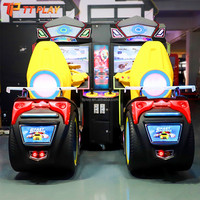 Simulateur de course vidéo d'arcade à monnayeur pour divertissement intérieur, avec cabinet métallique, multiples pistes et scènes, pour une conduite compétitive