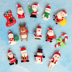 Père Noël bonhomme de neige arbre wapiti poupée ornement colle douce décorations de noël pour gâteau Dessert boîte-cadeau décoration - Product Image 4