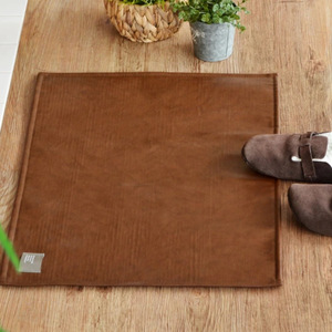 Tapis antidérapant en cuir PU épaissi pour salle de bain, tapis de sol pour chambre à coucher, tapis de porte minimaliste de style japonais pour la distribution d'air - Product Image 2