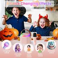 Meilleure vente : Microphone design avec lumières RGB colorées pour enfants et adultes, haut-parleur stéréo sans fil en métal