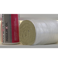 INSULWOOL Rouleau de laine de roche robuste 50 kg - 50 mm d'épaisseur, isolation thermique et acoustique ignifuge avec revêtement en aluminium, écologique, conforme ASTM