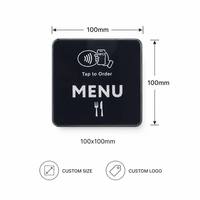 Autocollant de menu NFC en époxy rond 100*100mm/80mm en stock, carte NFC étanche pour commande par contact