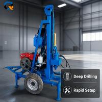 Machine de forage de puits d'eau avec pompe à moteur, profondeur max. 200 m, facile à utiliser pour les projets d'approvisionnement en eau